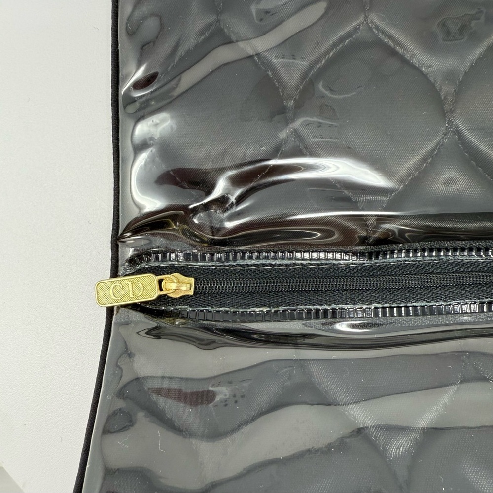 Vintage Christian Dior Houndstooth Travel Jewelry Organizer Roll Case CD gold - Picture 12 of 16